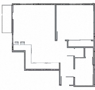 Floor plan for 1 bed, 1 bath, 576 sqft